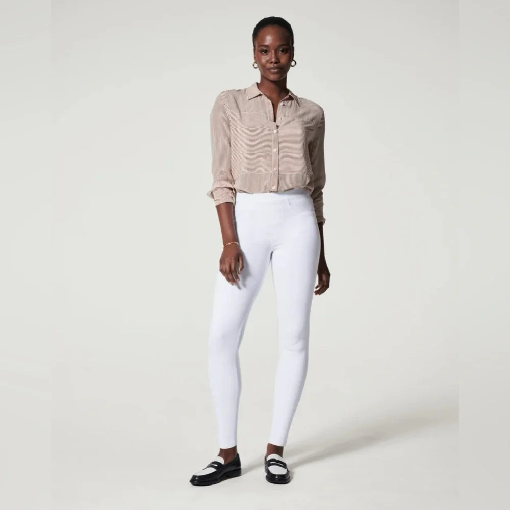 SPANX Jean-ish Ankle Leggings in White Size Small